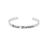 Newest Jewelry Simple Soul Sisters Letter Open Stainless Steel Friendship Bangle&Bracelets For Women