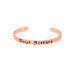 Newest Jewelry Simple Soul Sisters Letter Open Stainless Steel Friendship Bangle&Bracelets For Women