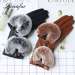Sheepskin Mittens Rabbit Fur Cuff Lambskin Winter Gloves