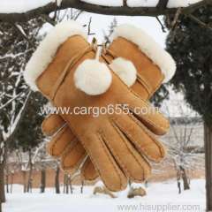 factory wholesale leather gloves & mittens genuine fur leather gloves