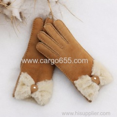 factory wholesale leather gloves & mittens genuine fur leather gloves