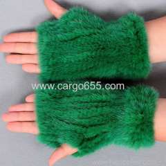 Fashion plush cuty winter warm real mink fur gloves mittens of lady