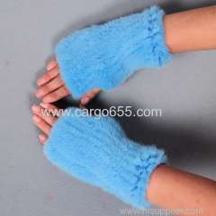 Fashion plush cuty winter warm real mink fur gloves mittens of lady