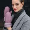 China Manufacturer Women Real Shearling Mitten Mouton Winter Warm Fur Leather Gloves