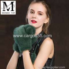 Lady Mink Fur Gloves/Mitten Fur Finger Gloves/Knitted Mink Fur Women Gloves