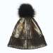 2018 Winter Newest Fashionable Hot Stamping Women Knit Winter Fur Hat Shining Winter Hat Glitter Sequins Hat