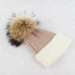 Fancy Winter Knit High Quality Plain Hat Beanies With Large Fur Pompom