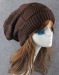 Cable Knit Thermal Yiwu Slouch Beanie Large Long Baggy Skull Cap Loose Oversize Hat Winter