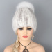 Fashion Knitted Hats Beige Winter Warm Women Real Mink Fur Hat