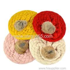 High quality opp bag packing Kids Baby Handmade Knitting Hat Crochet beret hat