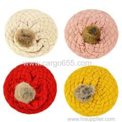 High quality opp bag packing Kids Baby Handmade Knitting Hat Crochet beret hat