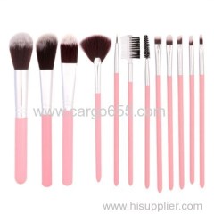 New 12Pcs/Sets Eye Shadow Foundation Eyebrow Lip Brush cosmetics Makeup Brushes Tool Leather Cup Holder Case Kit D1