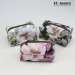 Beautiful Flower Printed PU Leather Makeup Bag Cosmetic Bag