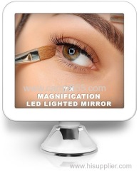 Cordless 6.5 Inch Wide Touch Screen Bathroom Magnifying LED Mirror