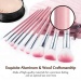 10pcs Make Up Brushes Seashell Shaped PU Leather Design Makeup Brushes Set