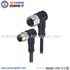 M12 Circular Sensor Connector PUR Molded Cable Female Male