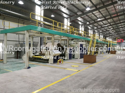 5ply corrugated cardboard carton production line 2000mm(A B C E flutes Cassette type 50mins change)