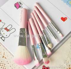 Hello Kitty 7Pcs Makeup Brush Set Mini Professional Facial Cosmetics Make Up Brushes Set