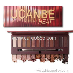 Shimmer&Matte Eyeshadow Palette 12 Color Nake Smoky Earth Orange Color Eye Shadow Palette Set Eye Makeup