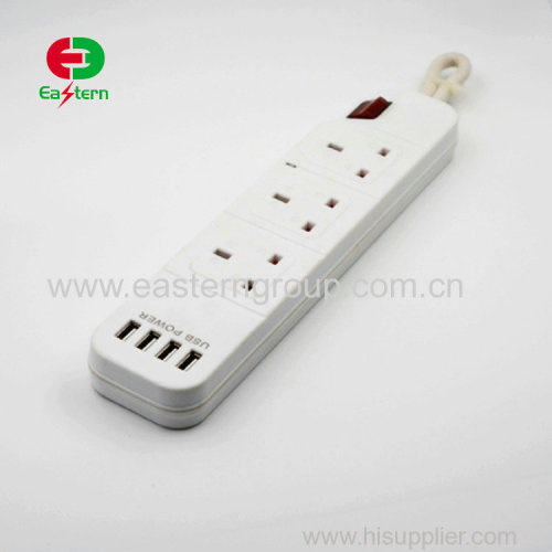 Wholesale uk type Unique switch 3 way power socket outlet with USB