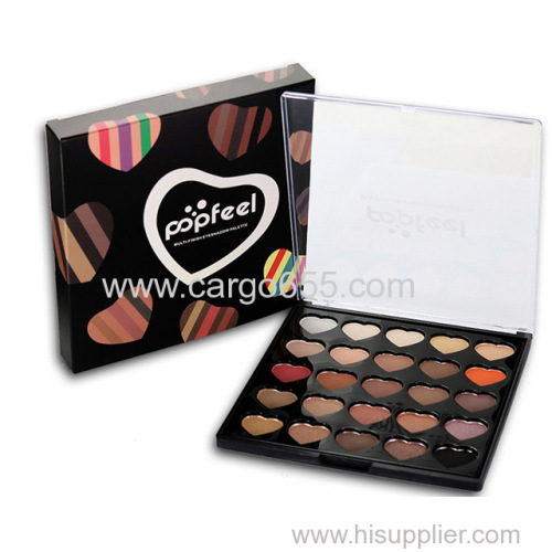 New Eyes Shadow Make Up Profissional Waterproof Cute Heart 25 Warm Color Shimmer Matte Nude Eyeshadow Palette