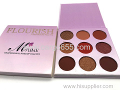 9 color eyeshadow palette Mineral shimmer high pigment cosmetics