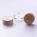 5g clear glass jar with child resistan bamboo cap