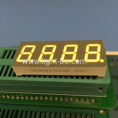 4 Digit 0.4 Common Cathode Amber 7 Segment LED Numeric Displays for instrument panel