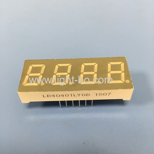 4 Digit 0.4" Common Cathode Amber 7 Segment LED Numeric Displays for instrument panel