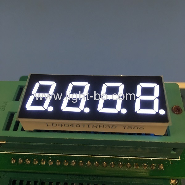 Low current ultra blue common anode 0.4" 4 digit 7 segment led display for temperature indicator