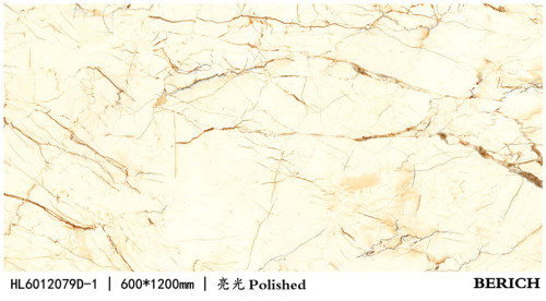 Berich marble look glazed polished porcelain floor tiles