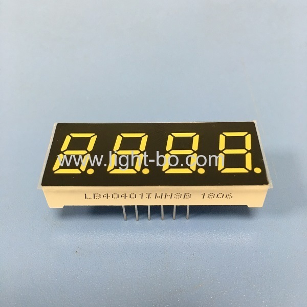 Good consistency ultra bright white 4 digit 7 segment led display 0.4" common anode for Instrument Panel