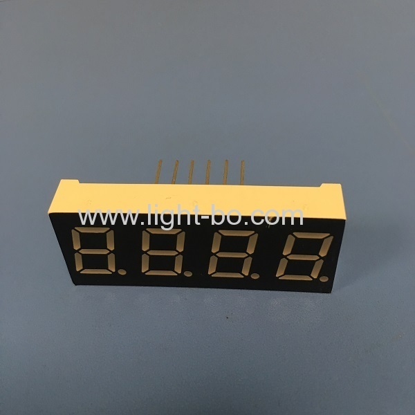 Low current ultra blue common anode 0.4" 4 digit 7 segment led display for temperature indicator