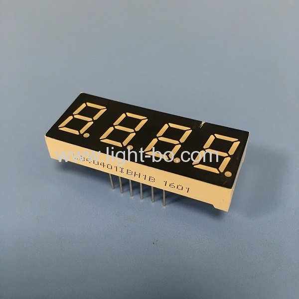 Low current ultra blue common anode 0.4" 4 digit 7 segment led display for temperature indicator