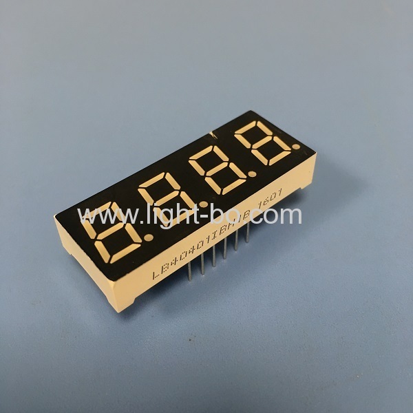 Low current ultra blue common anode 0.4" 4 digit 7 segment led display for temperature indicator