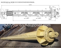 Deep foundation bored pile drilling rig spare parts Bauer interlcoking Kelly bar Friction Kelly bar