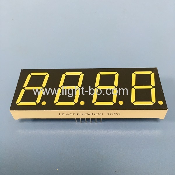 Ultra Bright White 4-digit 0.8-inch(20.4mm) Common Anode 7 segment led display for instrument panel