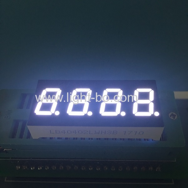 catodo comune con display a led a sette segmenti ultra bianco da 0,4 pollici a quattro cifre per indicatore di temperatura