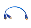 One female two male Y spliter cable for Car Audio Home Audio