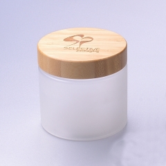 500ml pet square jar with 89/400 bamboo cap 500g round pet jar with bamboo cap
