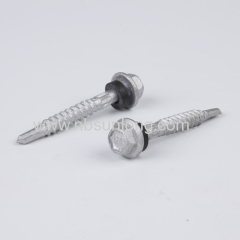 Roofing screw - double thread - - NO.1 Point - black washer - ruspert