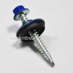Roofing screw - double thread - - NO.1 Point - black washer - ruspert