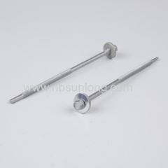 Roofing screw - double thread -EPDM washer grey color - NO.5 Point - ruspert