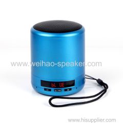 2018 new design portable mini bluetooth speakers with display usb tf card fm radio