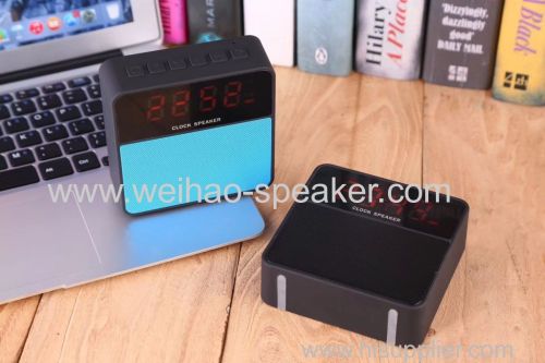 2018 new clock speaker wireless bluetooth with big display support usb tf card fm radio