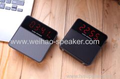 2018 new clock speaker wireless bluetooth with big display support usb tf card fm radio