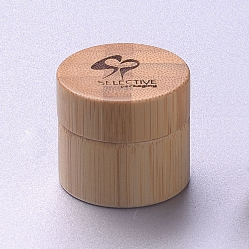 Bamboo cream 5g jar inner pp plastic jar laser engraving on the cap