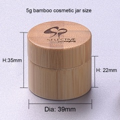 personal care cream jar bamboo container