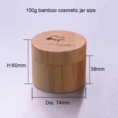 natural bamboo personal care cream jar cosmetic package 5g 15g 20g 30g 50g 100g 150g with pp inner jar bamboo jar