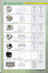 Aliuminum air diffuser suqare and round